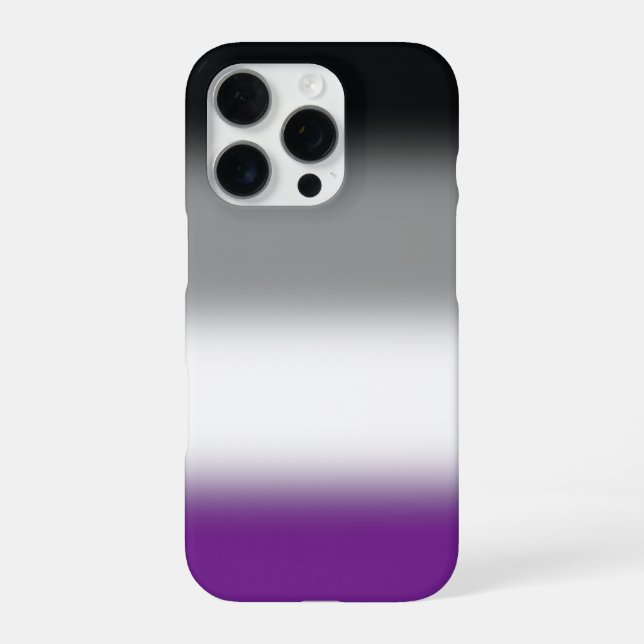 Coque iPhone Drapeau de fierté asexué à dégradé - Drapeau ACE c (Verso)