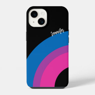 Coque Pour iPhone 14 Drapeau de fierté bisexuelle magnifique personnali