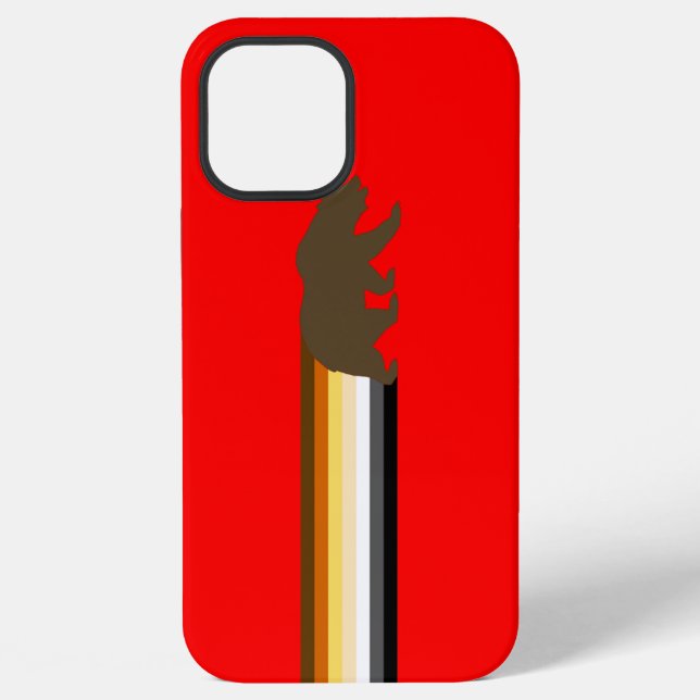 Coque iPhone Drapeau de fierté Gay Bear (Verso)