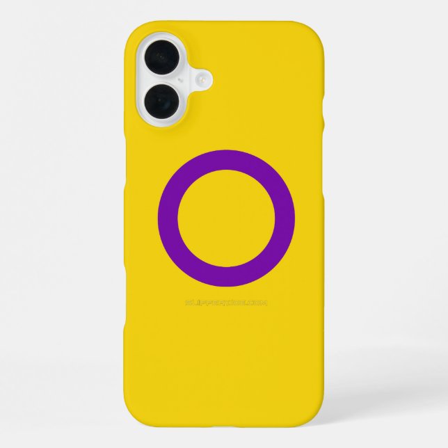 Coque iPhone Drapeau de fierté intersexe de SlipperyJoe's fond  (Verso)