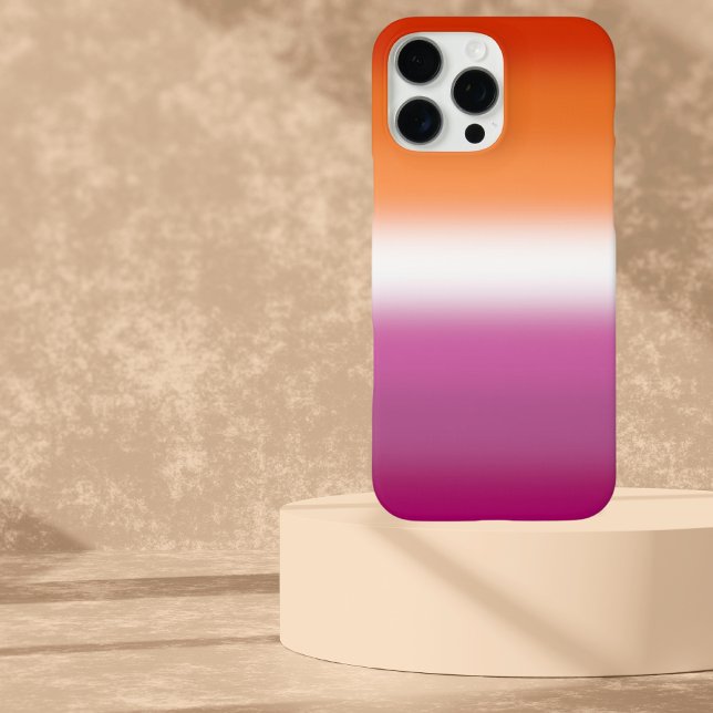Coque iPhone Drapeau de fierté lesbienne à dégradé – Drapeau le (Créateur téléchargé)