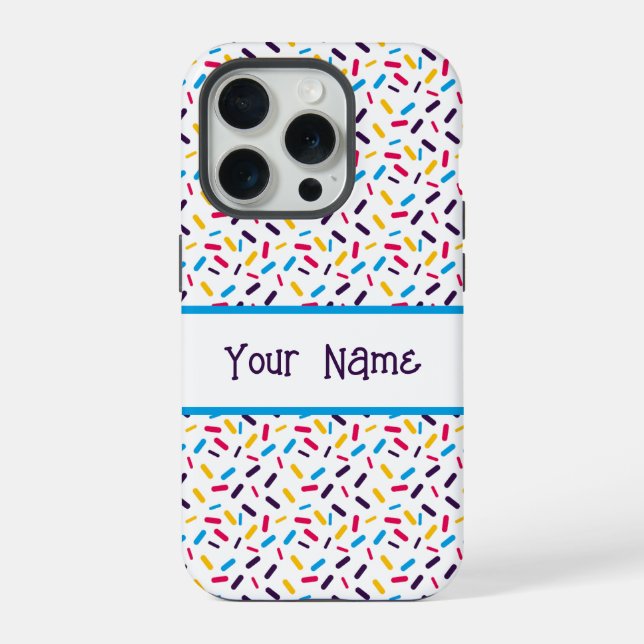 Coque iPhone Drapeau de fierté polyamour aux paillettes arc-en- (Verso)