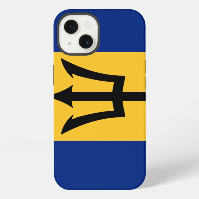 Coque iPhone Drapeau de la Barbade (Verso)