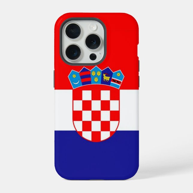 Coque iPhone Drapeau de la Croatie (Verso)