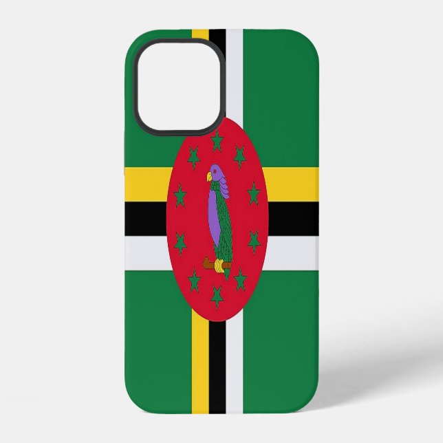 Coque iPhone Drapeau de la Dominique (Verso)