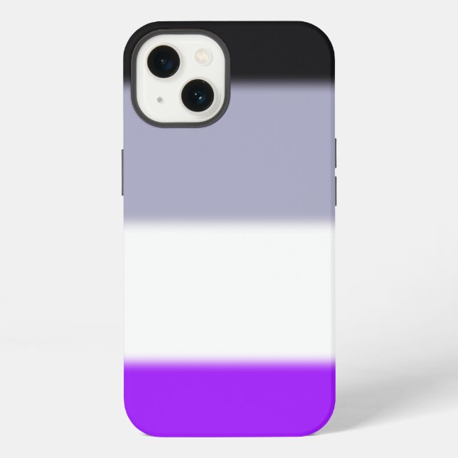 Coque iPhone Drapeau de la fierté asexuelle d'automne (Verso)