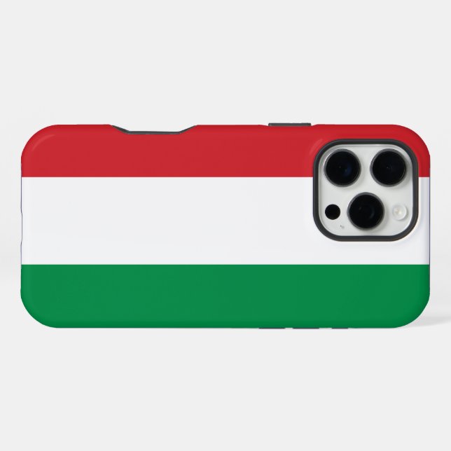 Coque iPhone Drapeau de la Hongrie (Verso Horizontal)