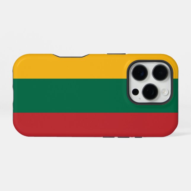 Coque iPhone Drapeau de la Lituanie (Verso Horizontal)