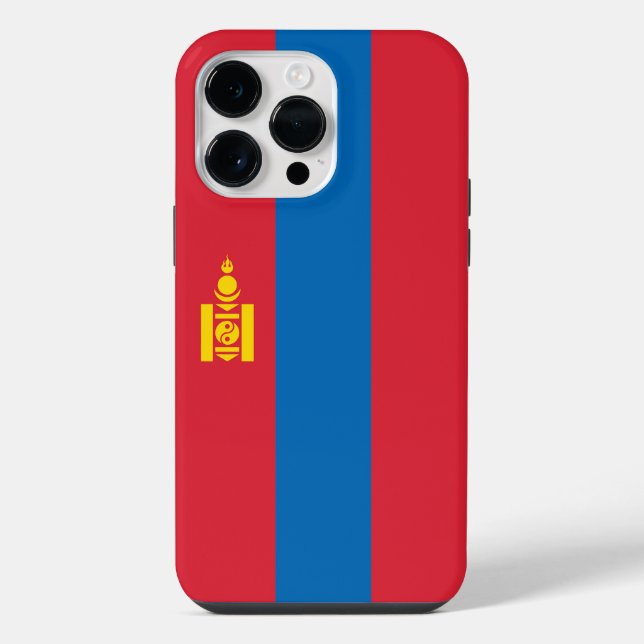 Coque iPhone Drapeau de la Mongolie (Verso)