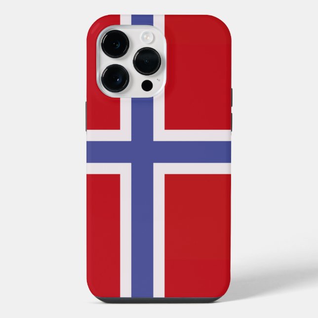 Coque iPhone Drapeau de la Norvège (Verso)