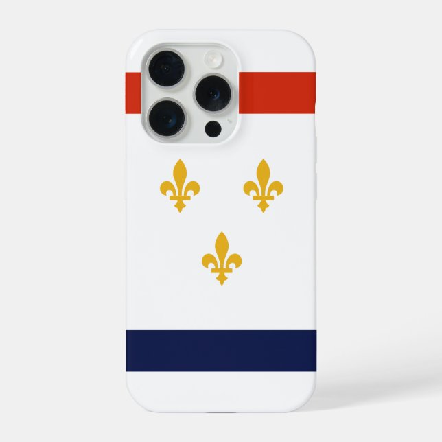 Coque iPhone Drapeau de La Nouvelle-Orléans (Verso)