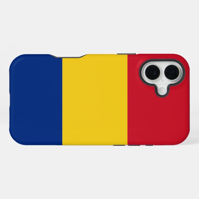 Coque iPhone Drapeau de la Roumanie (Verso Horizontal)