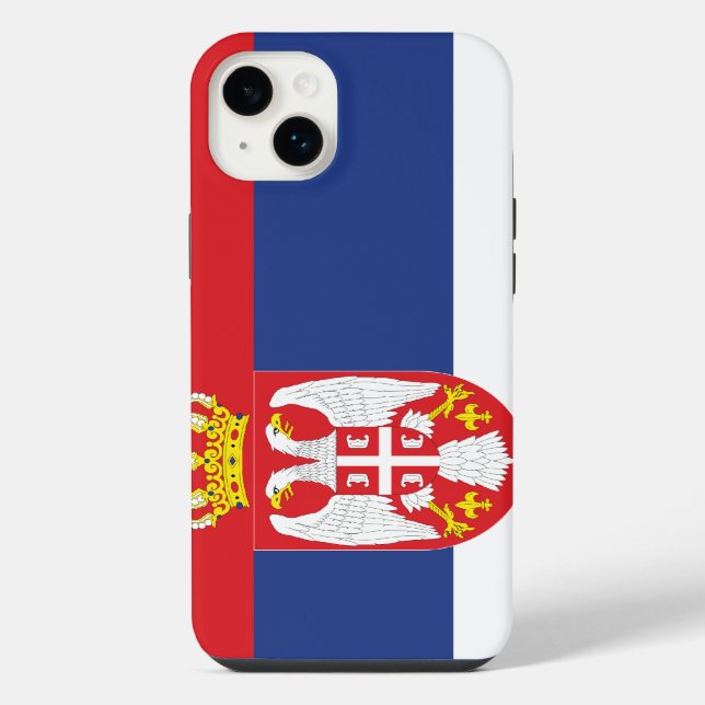 Coque iPhone Drapeau de la Serbie (Verso)