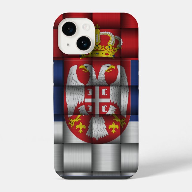Coque iPhone Drapeau de la Serbie (Verso)
