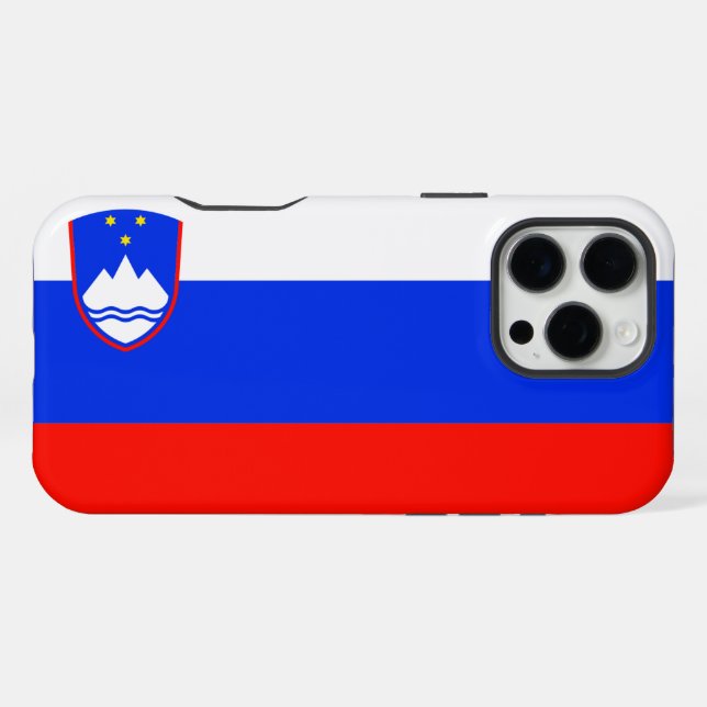 Coque iPhone Drapeau de la Slovénie (Verso Horizontal)