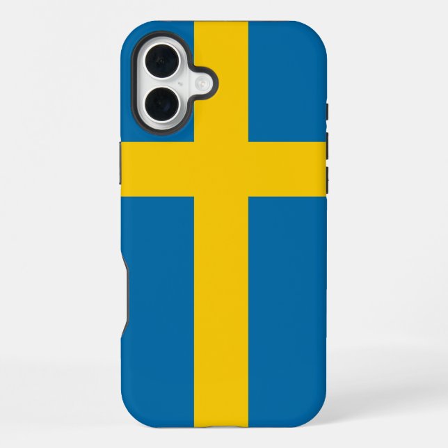 Coque iPhone Drapeau de la Suède (Verso)