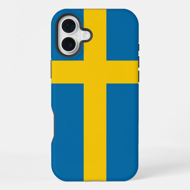 Coque iPhone Drapeau de la Suède (Verso)