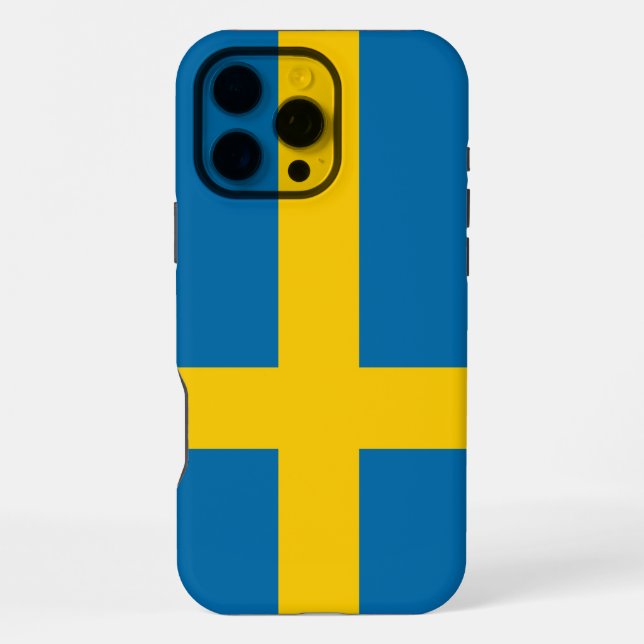 Coque iPhone Drapeau de la Suède (Verso)
