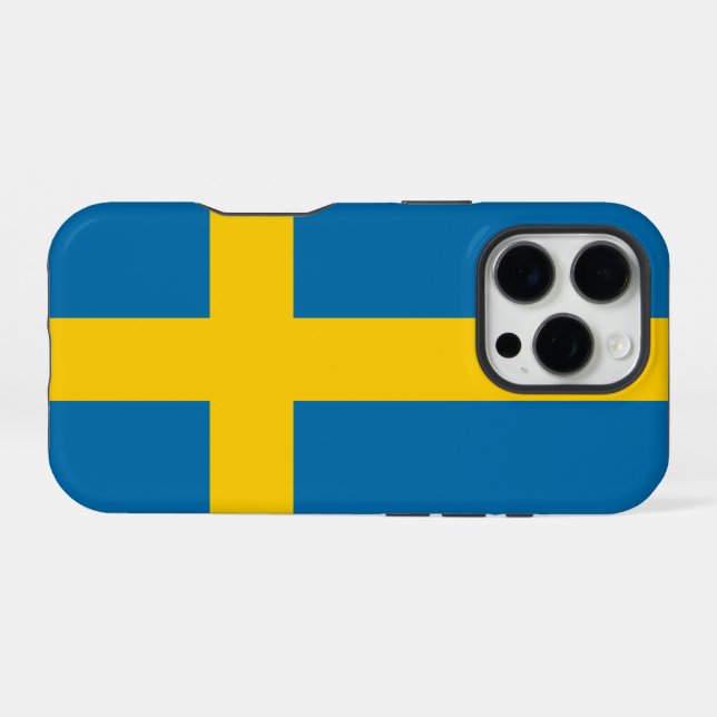Coque iPhone Drapeau de la Suède (Verso Horizontal)