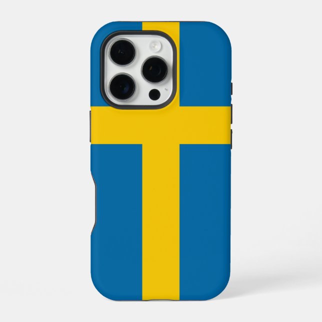 Coque iPhone Drapeau de la Suède (Verso)
