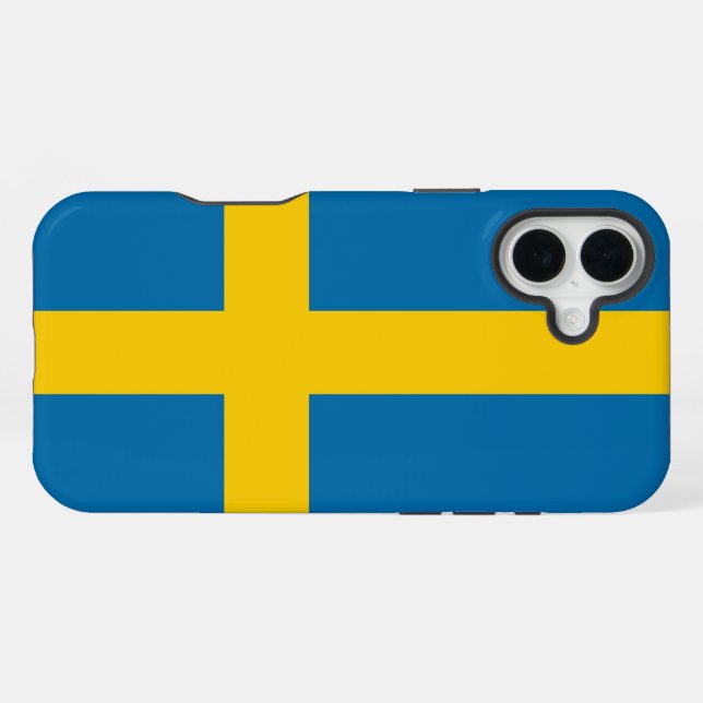 Coque iPhone Drapeau de la Suède (Verso Horizontal)