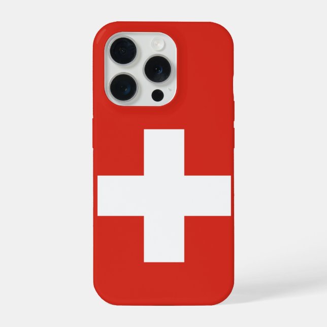 Coque iPhone drapeau de la Suisse (Verso)