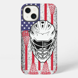 Etui iPhone 13 Drapeau de lacrosse américain garçons et filles jo