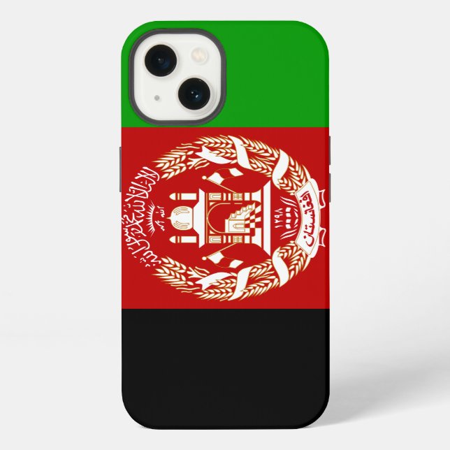 Coque iPhone Drapeau de l'Afghanistan (Verso)
