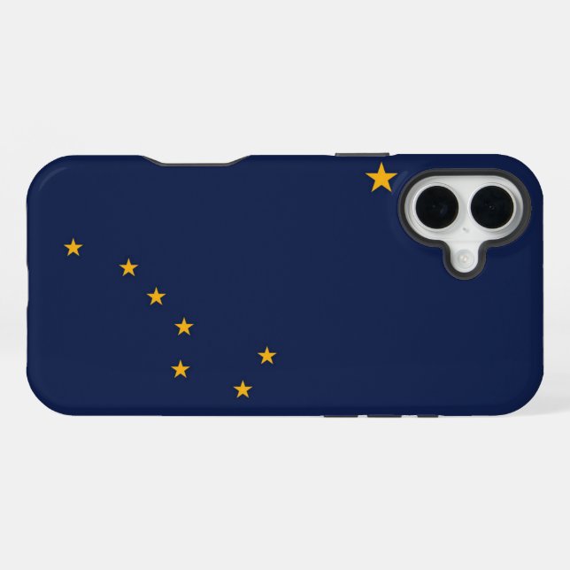 Coque iPhone Drapeau de l'Alaska (Verso Horizontal)
