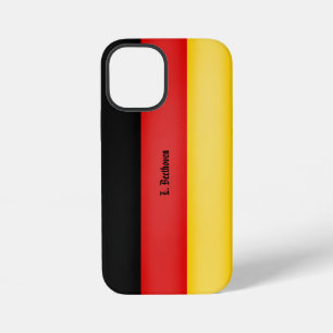 Coque iPhone 12 Mini Drapeau de l'Allemagne Schwarz Rot Gold Personnali