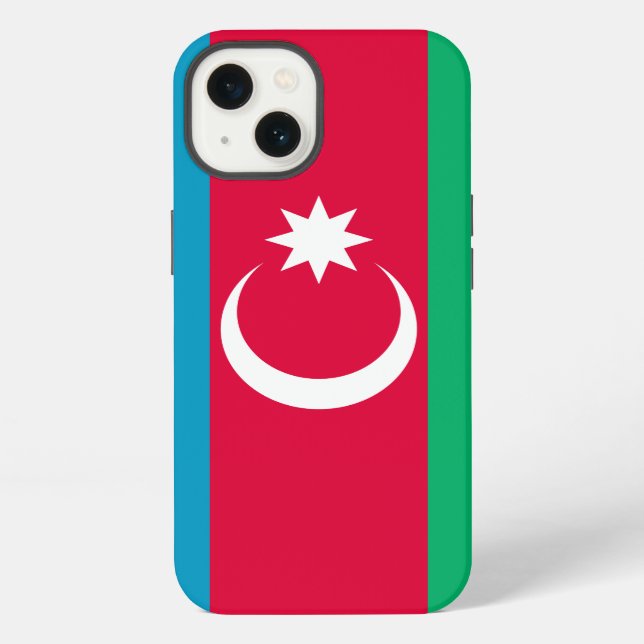 Coque iPhone Drapeau de l'Azerbaïdjan (Verso)
