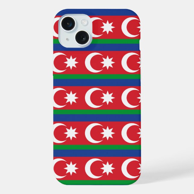 Coque iPhone Drapeau de l'Azerbaïdjan motif (Verso)