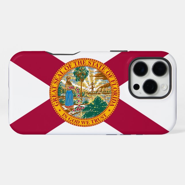 Coque iPhone Drapeau de l'État de Floride (Verso Horizontal)