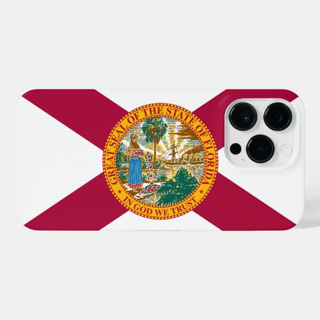 Coque iPhone Drapeau de l'État de Floride (Verso Horizontal)