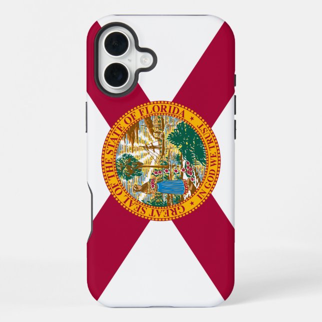 Coque iPhone Drapeau de l'État de Floride (Verso)
