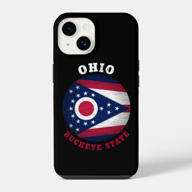 Coque iPhone Drapeau de l'État de l'OHIO BUCKEYE (Verso)