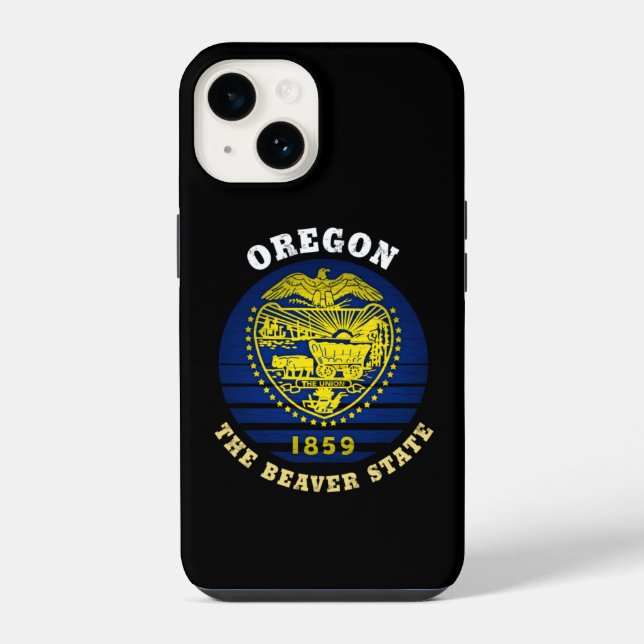COQUE iPhone DRAPEAU DE L'ÉTAT DU BEAVER D'OREGON (Verso)