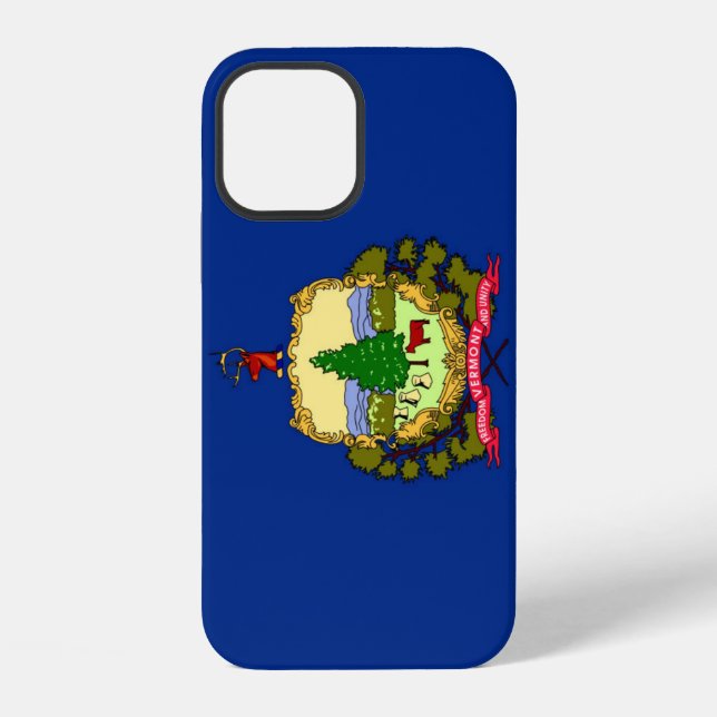Coque iPhone Drapeau de l'État du Vermont (Verso)