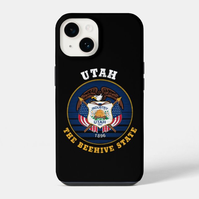 COQUE iPhone DRAPEAU DE L'ÉTAT D'UTAH BEEHIVE (Verso)