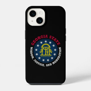 COQUE POUR iPhone 14 DRAPEAU DE L'ÉTAT GEORGIA PEACH