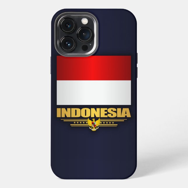 Coque iPhone Drapeau de l'Indonésie (Verso)