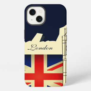 Etui iPhone 13 Drapeau de Londres City Big Ben Grande-Bretagne
