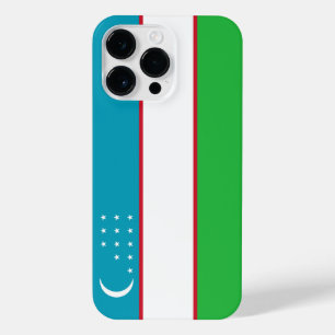Coque Pour Pour iPhone 14 Pro Max Drapeau de l'Ouzbékistan