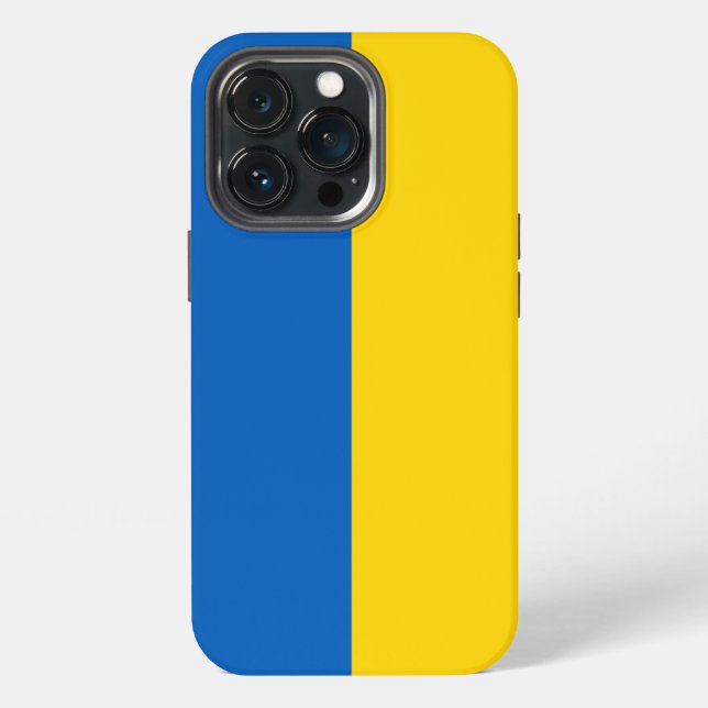 Coque iPhone Drapeau de l'Ukraine (Dos)