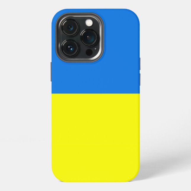 Coque iPhone Drapeau de l'Ukraine (Dos)