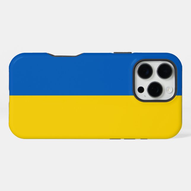 Coque iPhone Drapeau de l'Ukraine (Verso Horizontal)