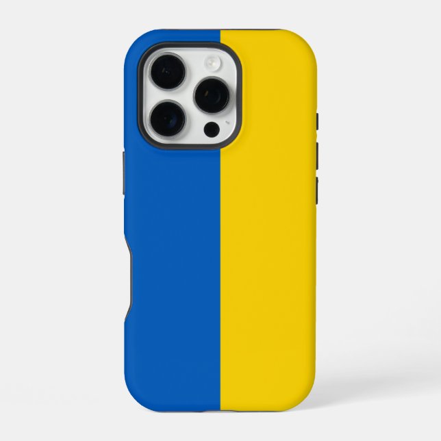 Coque iPhone Drapeau de l'Ukraine (Verso)