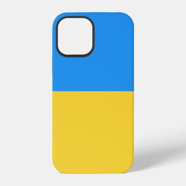 Coque iPhone Drapeau de l'Ukraine (Verso)