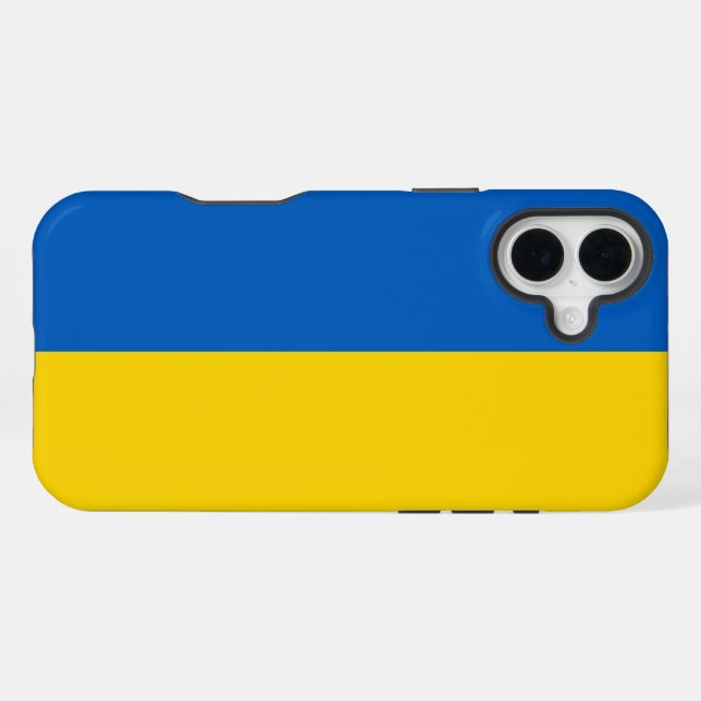 Coque iPhone Drapeau de l'Ukraine (Verso Horizontal)