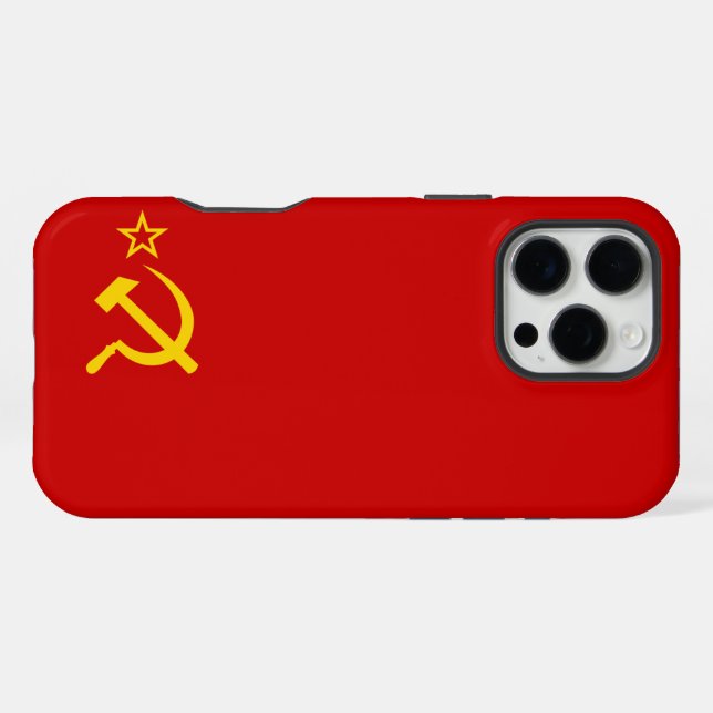 Coque iPhone Drapeau de l'URSS (Verso Horizontal)